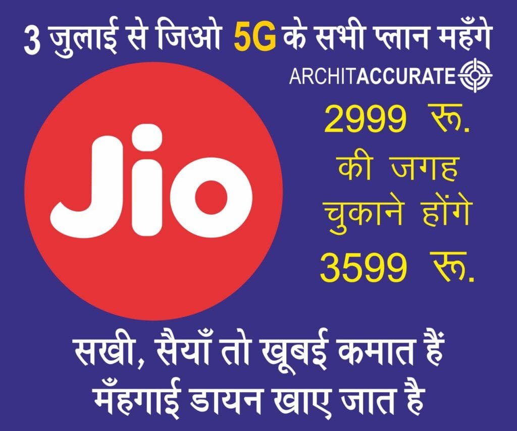 Reliance Jio's 5G data plan to hike from July 3